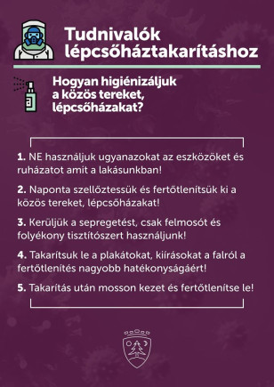 Ismét fertőtlenítenek a lépcsőházakban