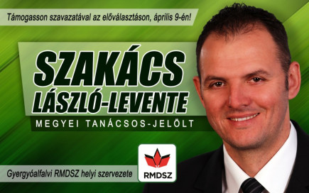 Szakács László-Levente megyei tanácsosi mandátumra pályázik