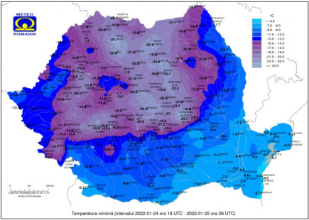 Mínusz 24,8 Celsius-fokot mértek Maroshévízen