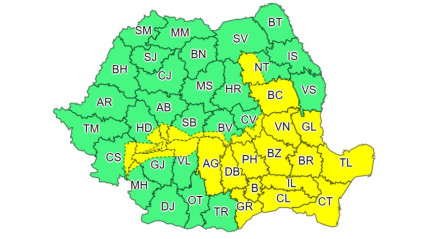 Havazásra, hóviharokra figyelmeztető sárga riasztást adtak ki 25 megyére