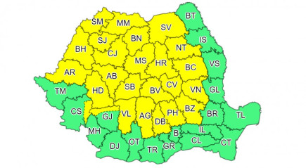 Esőre figyelmeztető sárga riasztást adtak ki 25 megyére