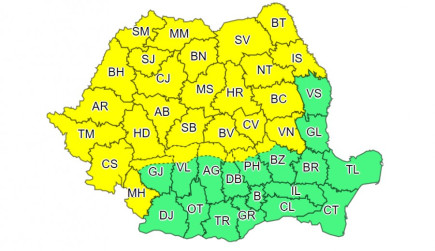 Zivatarokra figyelmeztető sárga riasztást adtak ki 29 megyére