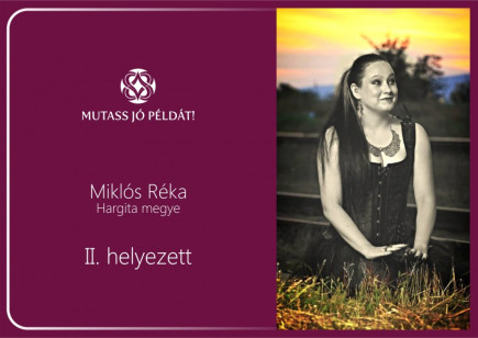 A gyergyószentmiklósi Miklós Réka 2. helyezett lett