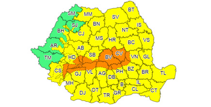 Bőséges csapadékra, hóviharokra, erős szélre figyelmeztetnek a meteorológusok