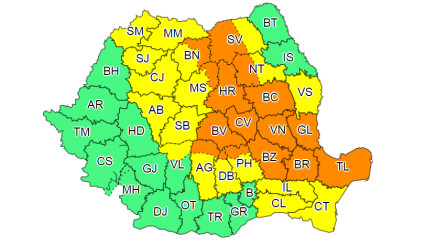 Másodfokú esőriasztás 16 megyében