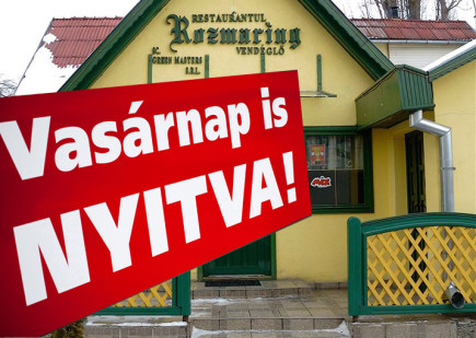 Márciustól vasárnap is nyitva tart a Rozmaring Vendéglő!