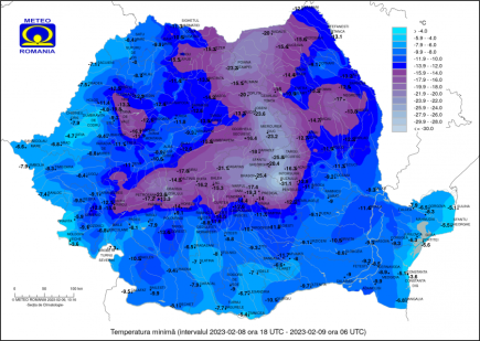 Mínusz tizenegy Celsius-fok alá süllyedt a hőmérséklet Csíkszeredában