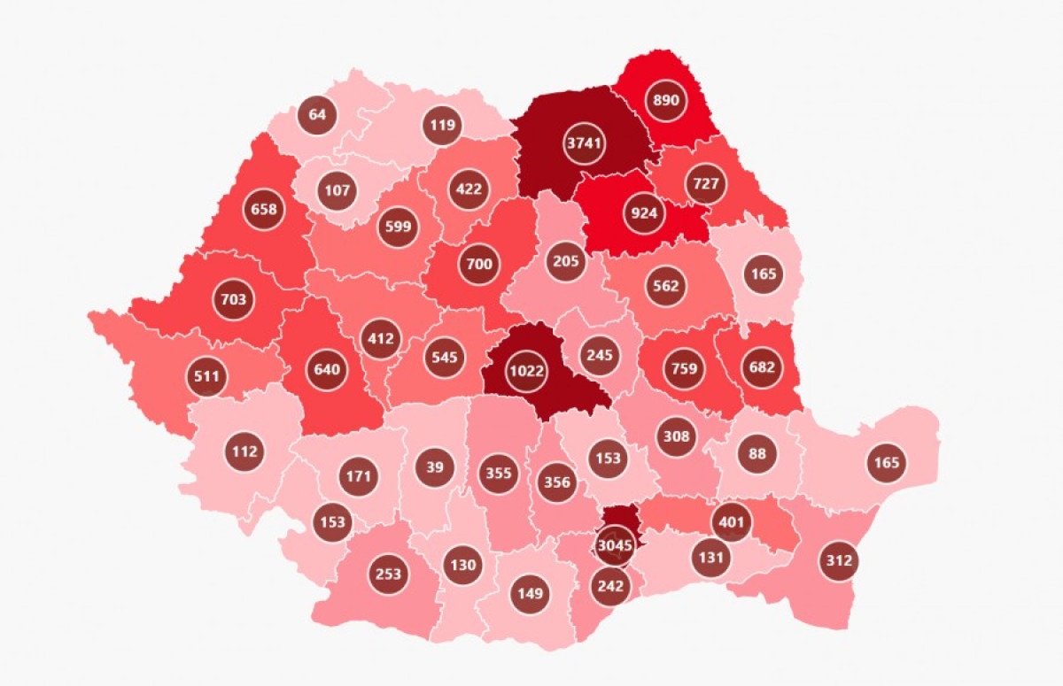 Hargita megyében 8 új esetet regisztráltak az elmúlt 24 órában