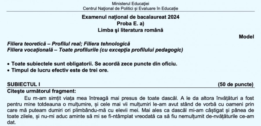 Közzétették a 2024-es országos vizsgák mintatételeit