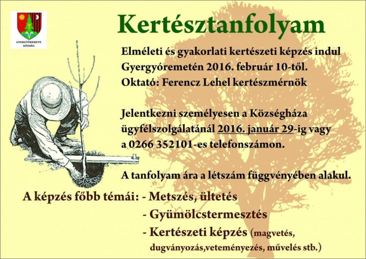 Kertésztanfolyam