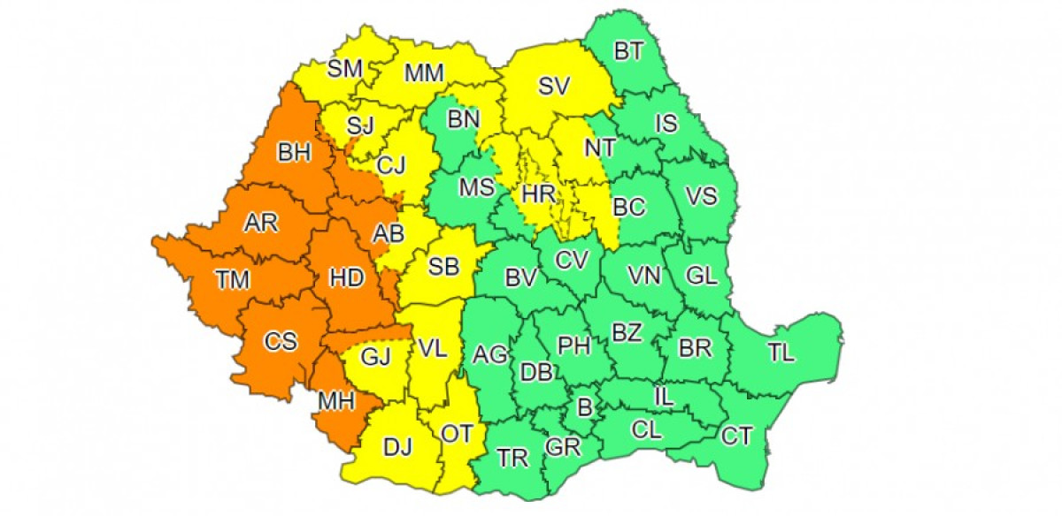 Viharos időjárás várható szerda délutánig