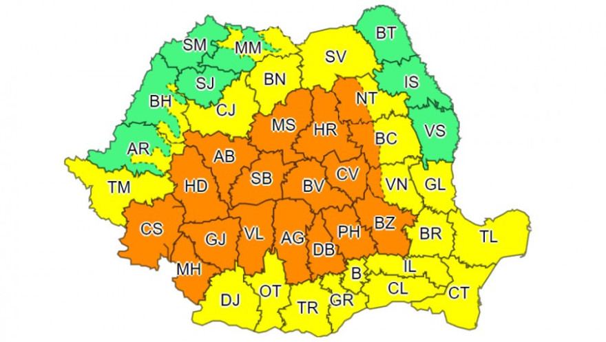 Esők, viharok várhatók az ország nagy részén