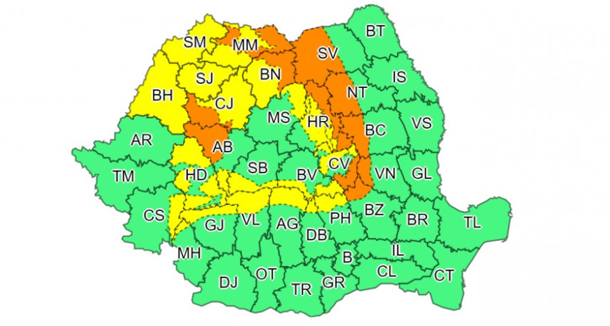 Hóviharokra és erős szélre vonatkozó figyelmeztetés van érvényben