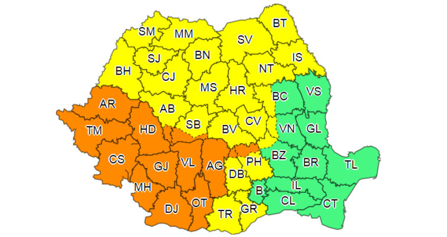 Esőre és viharokra figyelmeztetnek a meteorológusok