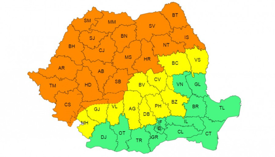 Narancssárga viharriasztás van érvényben az ország felében