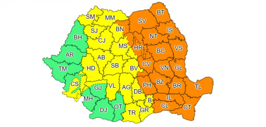 Narancssárga riasztást adtak ki az ország területének háromnegyedére