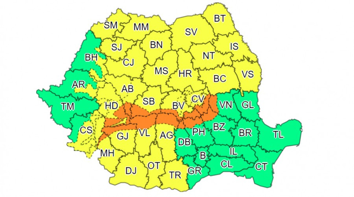 Narancssárga riasztást adtak ki 13 megye hegyvidéki térségére