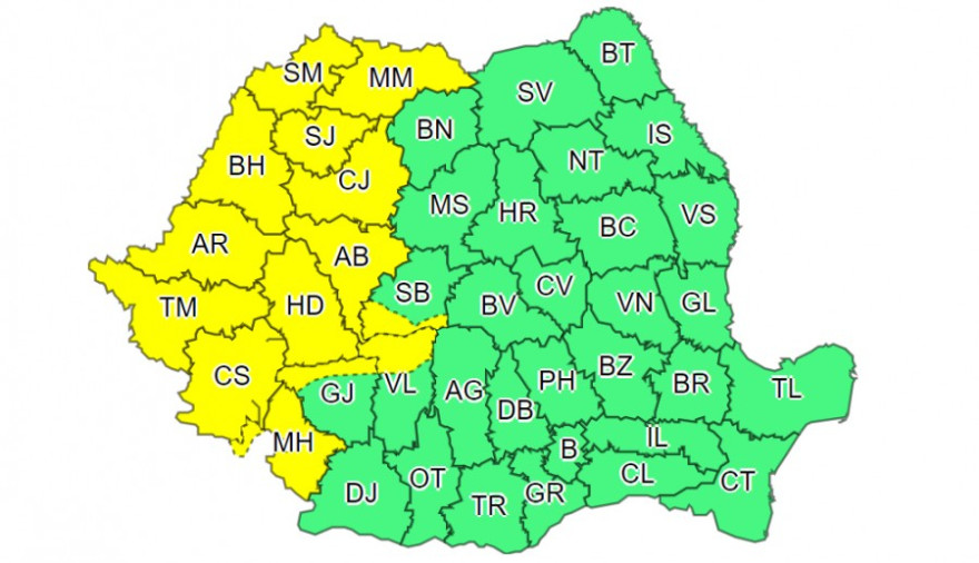 Viharos lesz az időjárás szerdán 14 megyében