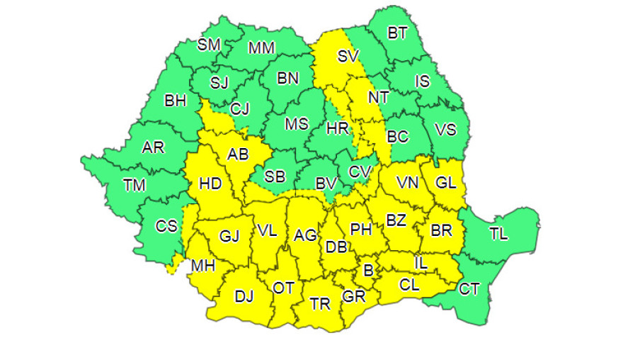 Elsőfokú viharriasztás az ország 28 megyéjében