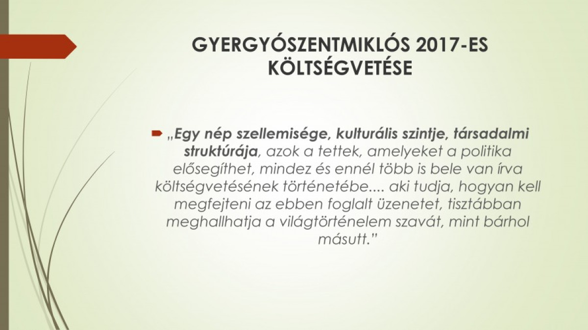 Gyergyószentmiklós 2017-es költségvetése