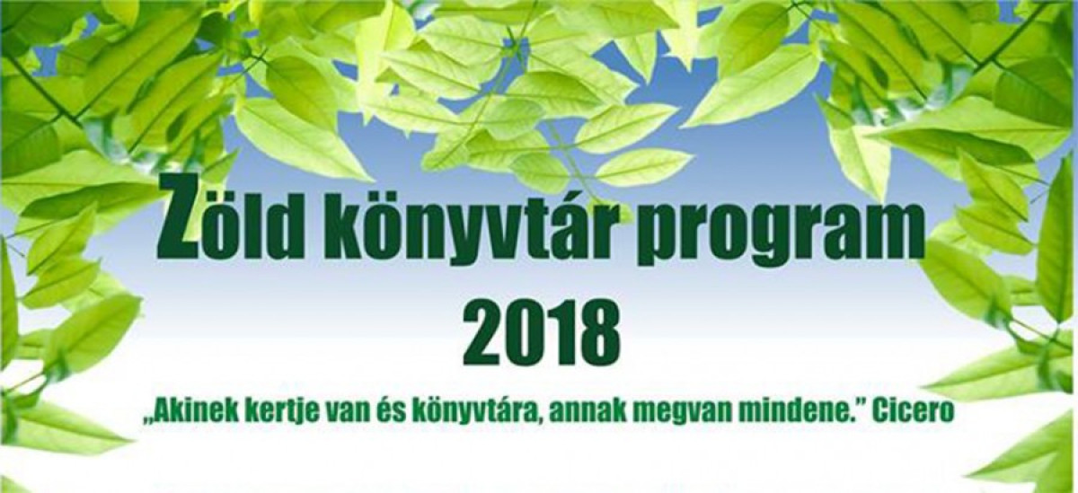 Zöld könyvtár program 2018